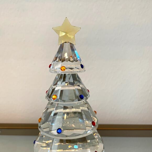 Jeweled Crystal Christmas Tree w/ Gold Star Topper 7.5in Luxe Holiday Decor NEW - Picture 3 of 13